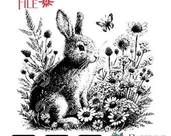 Papercraft Bunny / Bunny DIY PDF Template, Dxf, Rabbit, Low