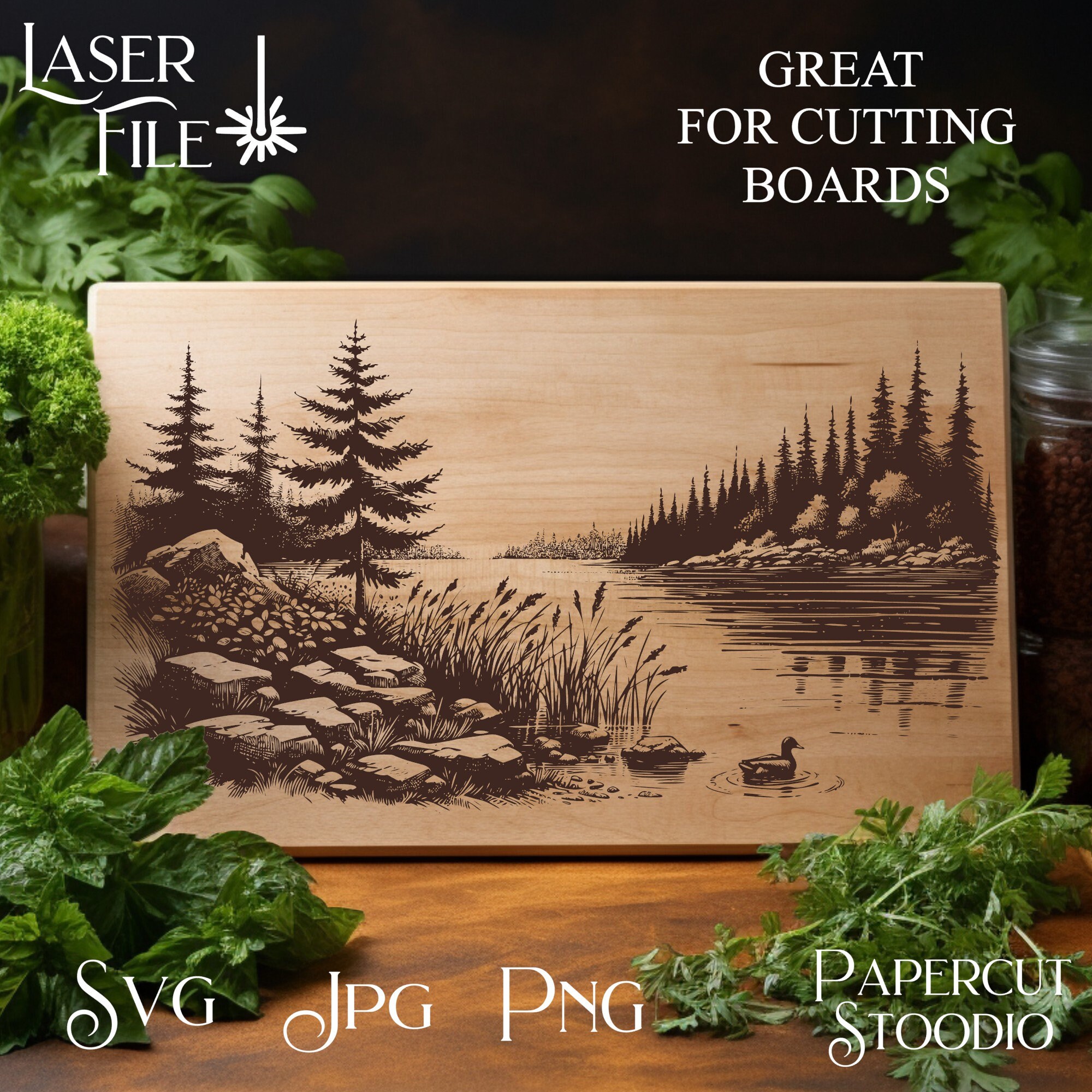 Lake Duck Laser Engrave File, Cabin Decor SVG PNG JPG (digital Download ...