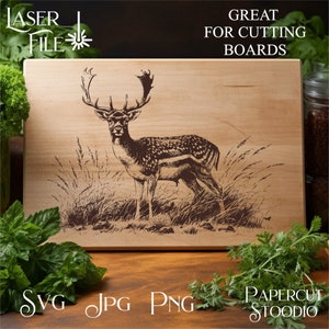 Laser Engrave File, Fallow Buck Svg, Lightburn Glowforge Digital ...