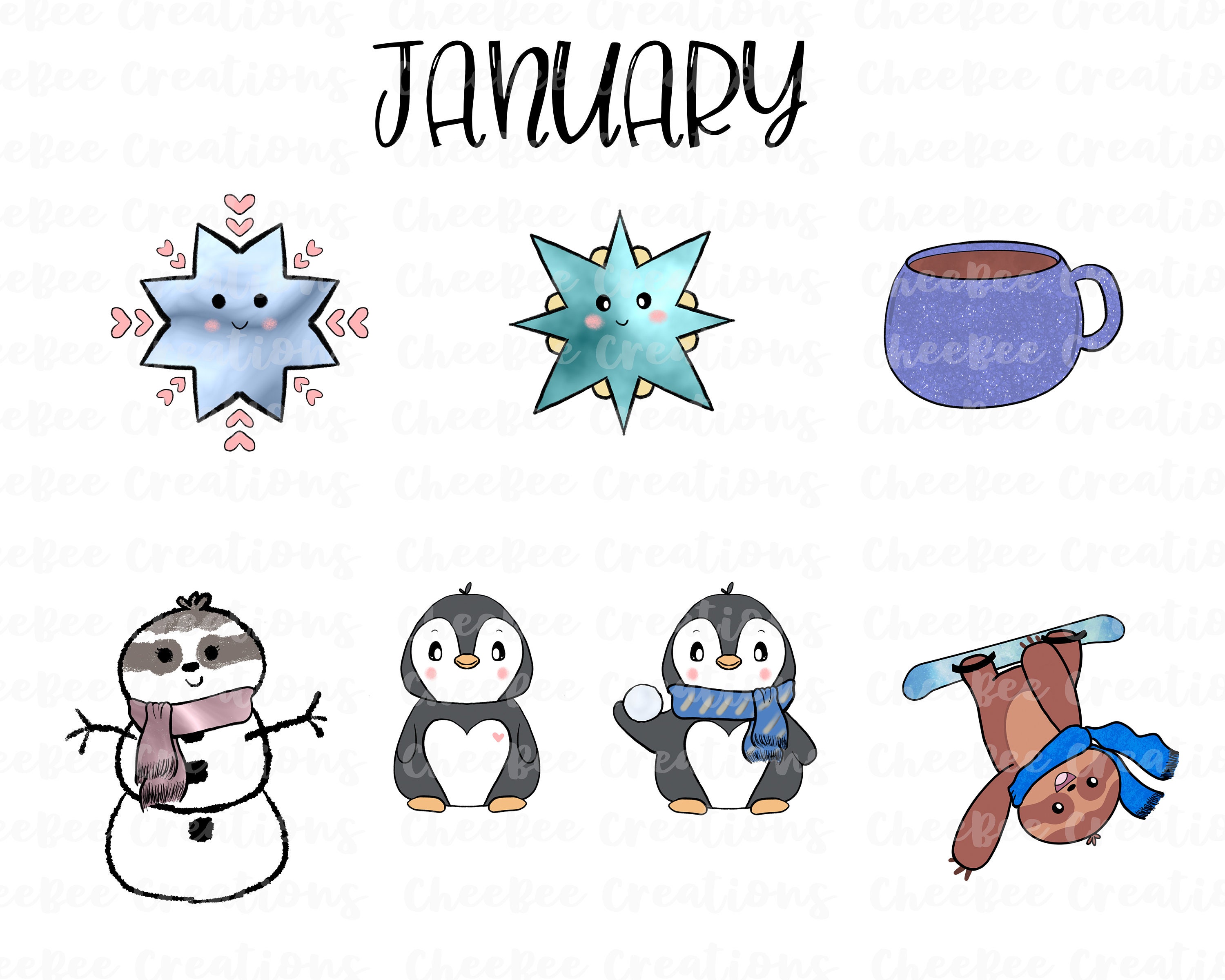January Clip Art Cute