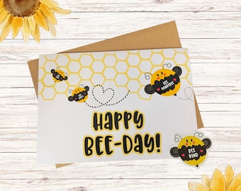 Happy Bee-Day greeting card