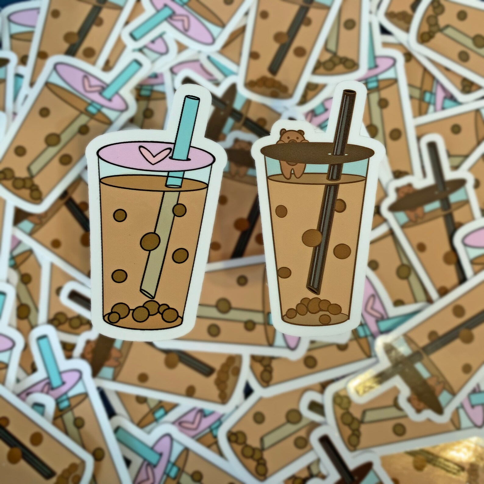 Kawaii Boba Vinyl Glossy Sticker Cute Boba Sticker Etsy
