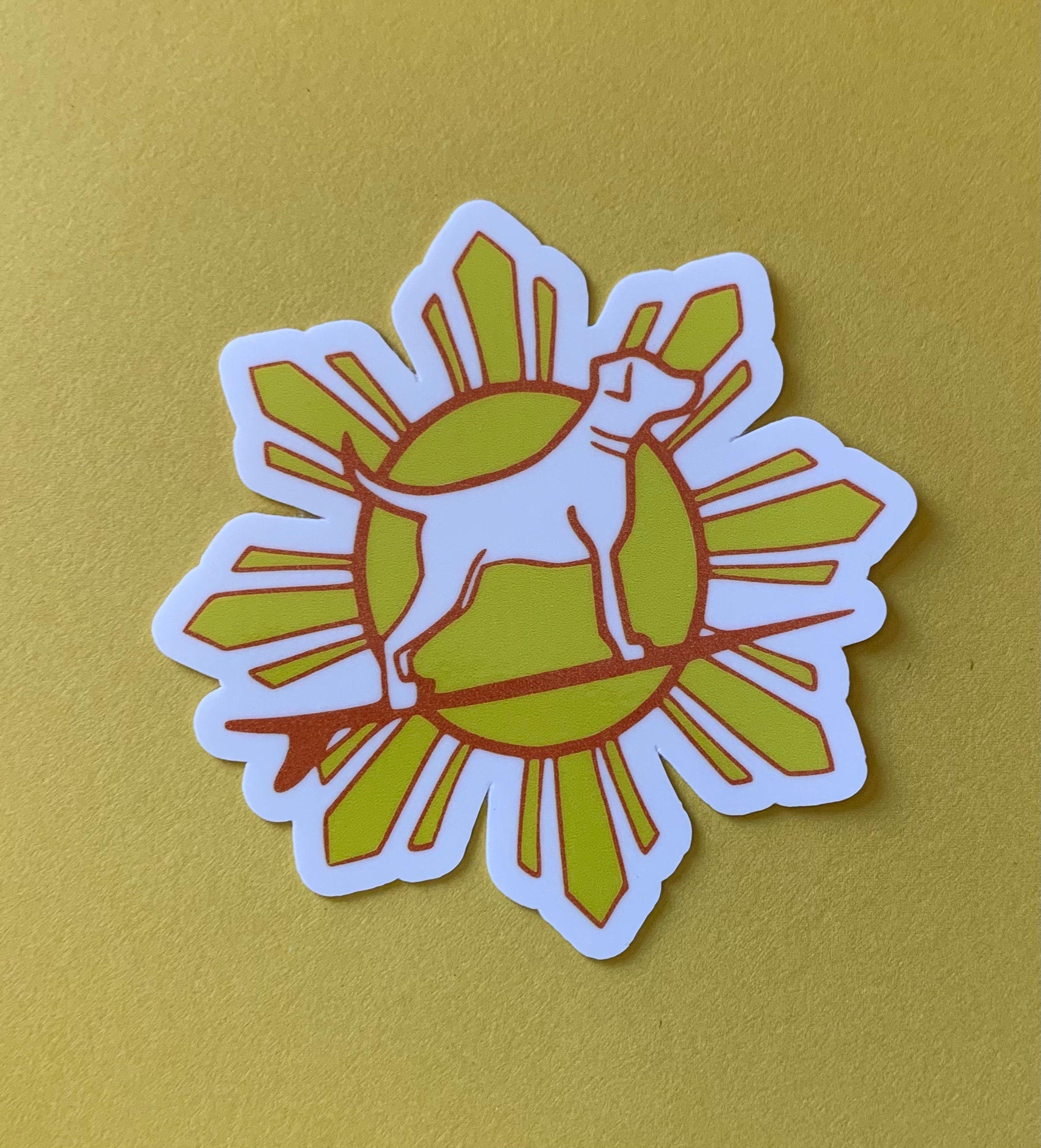 Surf dog Philippine flag sticker dog sticker glossy vinyl Etsy