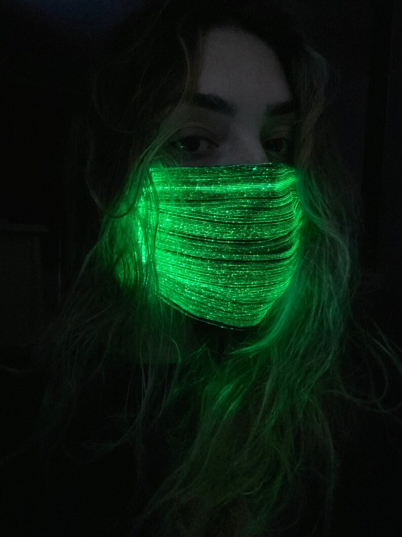 LED Face Masks Glow in the dark Face Mask Etsy