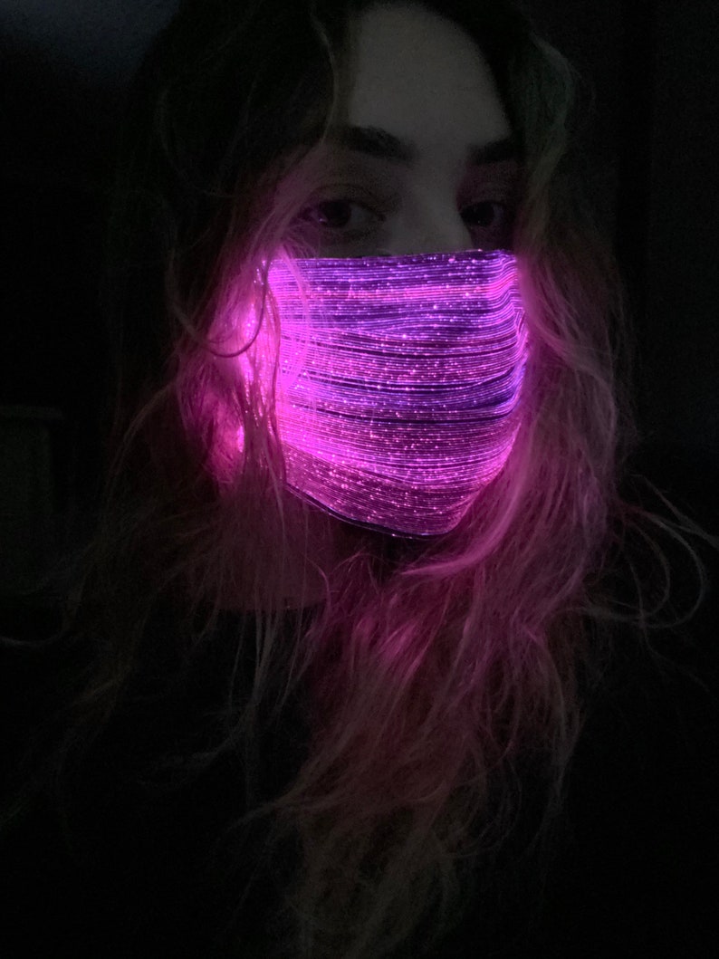 LED Face Masks Glow in the dark Face Mask Etsy