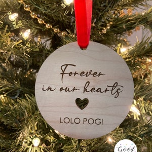 Personalized Memorial Christmas Ornament: Engraved Keepsake