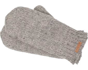 100% Lammwolle - Unisex Handschuhe - Handgestrickte Handschuhe - Fleece Gefüttert Fäustlinge - Frauen Winter Fäustlinge - Fair Trade - Umweltfreundlich - Alma Knit