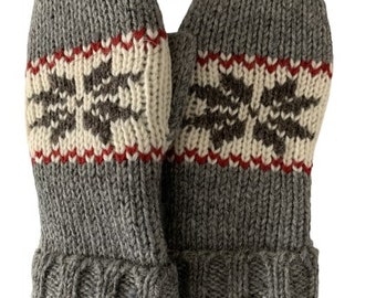 Mitaines 100% laine - Sherpa Fleece Lined - Tricoté à la main - Gants d’hiver - Mitaines pour femmes - Gants nordiques - Commerce équitable - Alma Knitwear