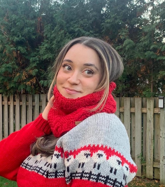 Scaldacollo Sciarpe A Maglia Con Lana Grossa Sciarpa Lana Grossa