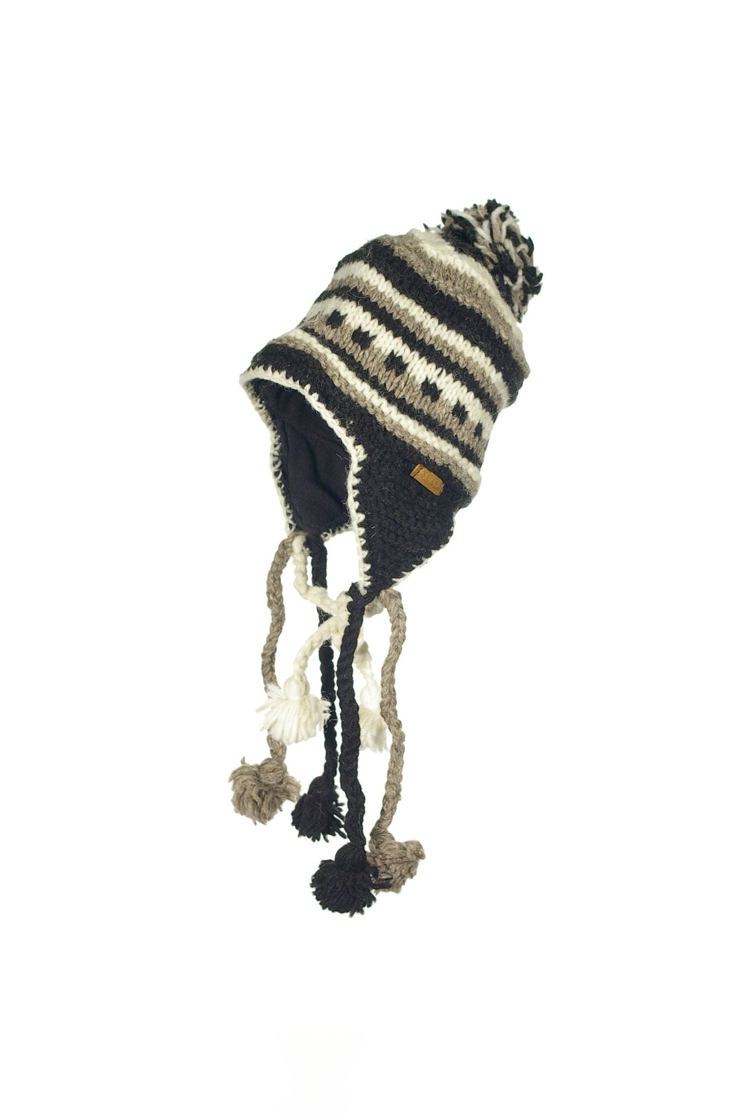 Gorro Peruano Unisex Con Pompón | Estilo Clásico Fleece | Talla única Acrílico
