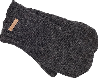 100% Lamb Wool - Unisex Mittens - Hand Knitted Gloves - Fleece Lined Mittens - Women Winter Mittens - Fair Trade- Eco Friendly - Alma Knit