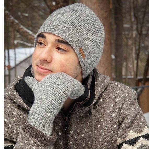 Hand Knitted Lamb Wool Unisex Beanie: Fleece Lined Winter  display picture 2