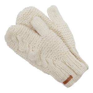 100%  Wool Lamb Mittens, Fleece Lined, Hand Knitted - Unisex, Winter Gloves,  Unisex Mittens, Cozy Cable Design, Fair Trade, Alma Knitwear