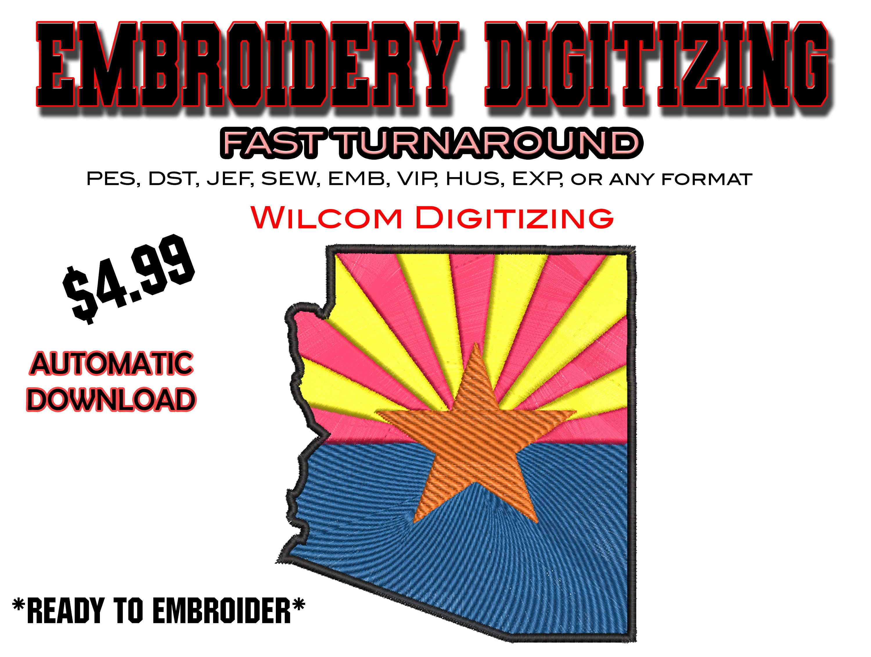 ARIZONA STATE DST File - Embroidery Digitizing - Emb Files - Pes Exp ...