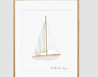 Watercolor Sailboat Print