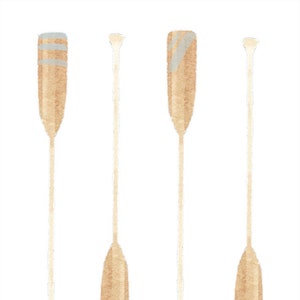 Watercolor Nautical Oars