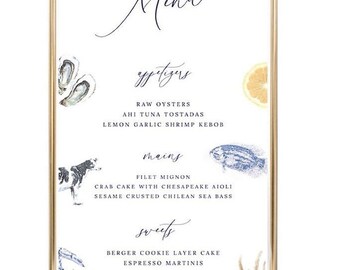 Watercolor Menu