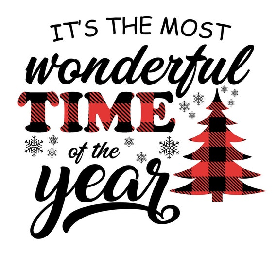 Most Wonderful Time of Year PNG SVG file Christmas Holiday | Etsy