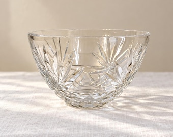 Vintage Marquis by Waterford Maximilian 24% Lead Crystal Serving Bowl Made in Poland 8” Cut Crystal Centerpiece