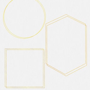 Gold Thin Frame Borders Clipart, Flowers & Greenery border, Digital download, invitation border,  PNG, clipart frames, Background Clipart