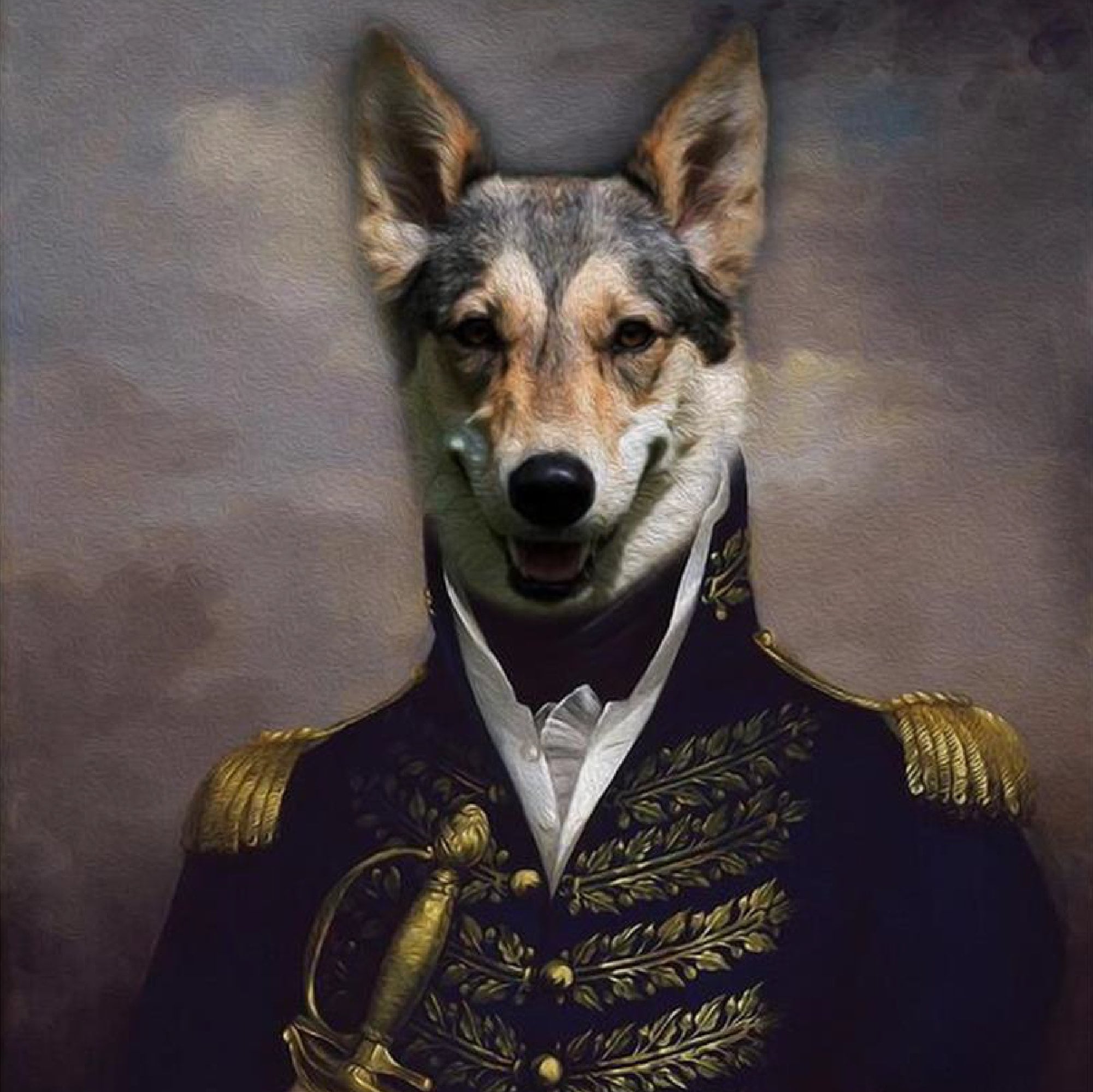 Custom Pet Portrait Funny Pet Portrait Pet Lover Gift Etsy