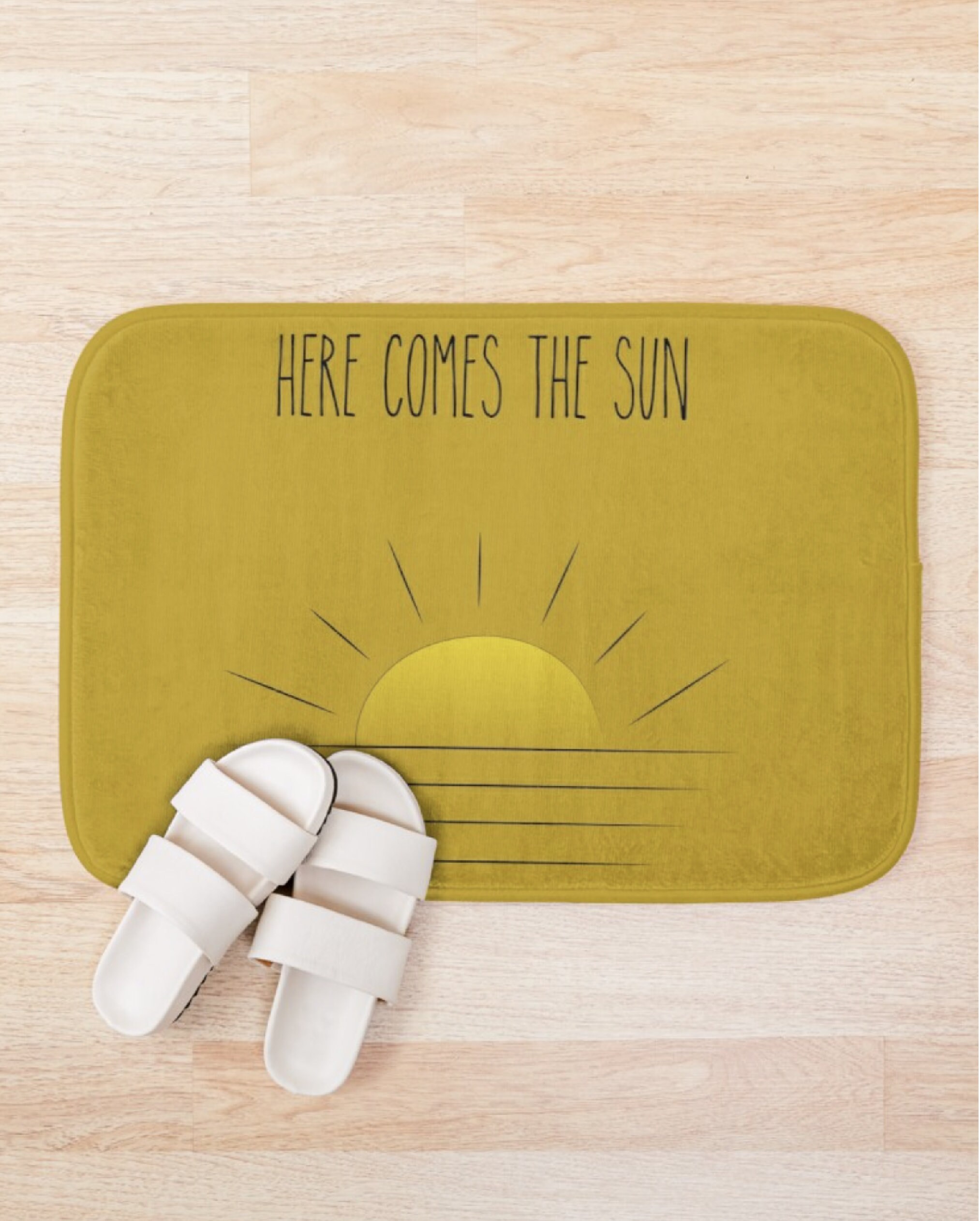 Here Comes the Sun Bath Mat Gold Bath Mat Matching Bath Etsy