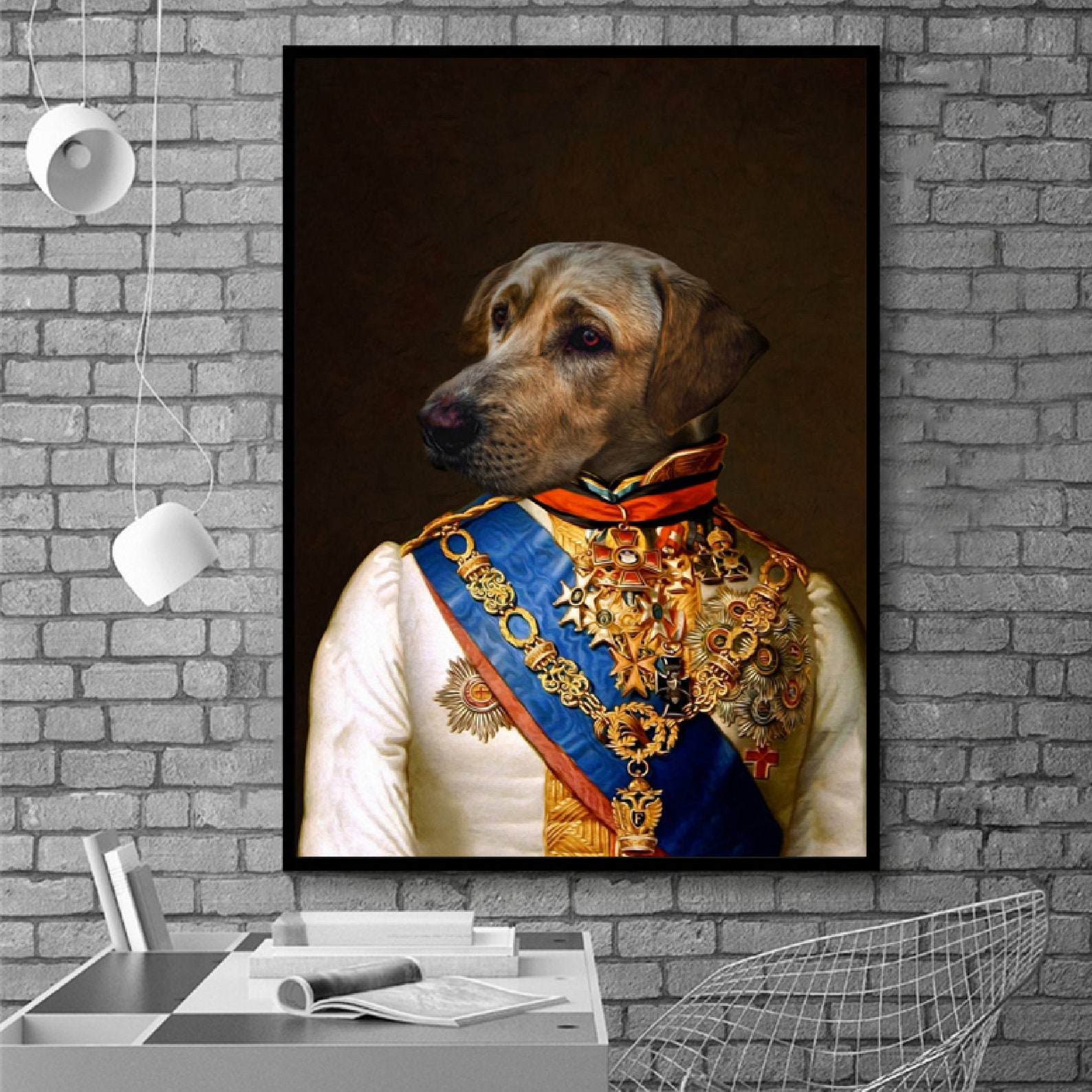 Custom Pet Portrait Funny Pet Portrait Pet Lover Gift Etsy