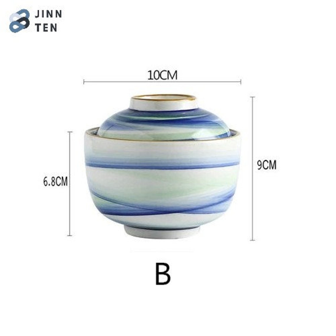 Japanese Style Art Ceramic Bowl with Lid Household Soup Rice Etsy