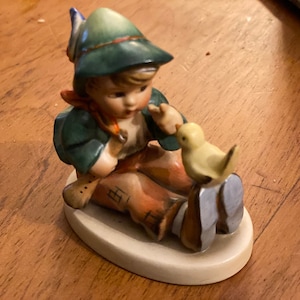 Vintage Hummel Figurine &quot;Singing Lesson&quot; No. 63 Trademark-5, Hand Painted (HC0026R)