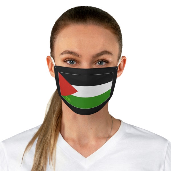 Palestine Flag Face Mask Palestinian Face Cover Muslim Flag Fabric Adjustable Fabric Face Mask