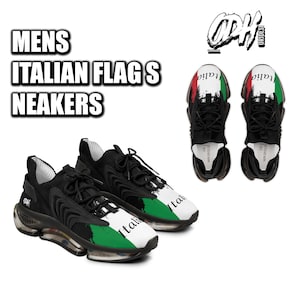 Mens Italian Flag Sneakers Italy Pride Walking Shoes Running Trainers Day Back To School
