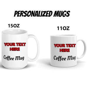 Personalized Coffee Mug White glossy mug, Personalized Tea Cup, Personalized Name Coffee Cup, Custom Ceramic Coffee Mug, Statement Mug