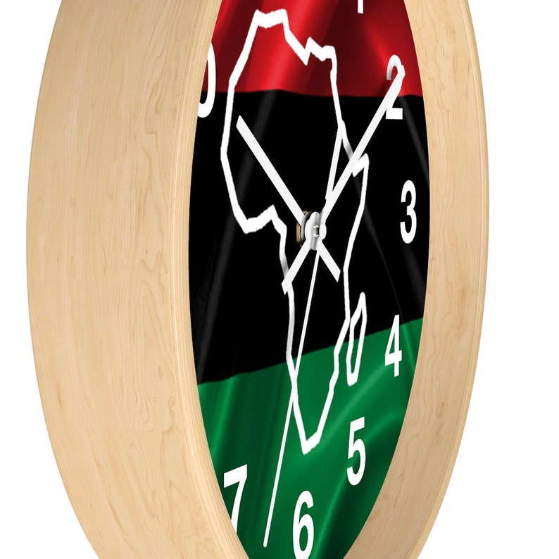 African Wall Clock 10in Pan African Wall Clock Diaspora Pan Etsy