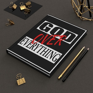 God Over Everything Journal, Christian Diary, Religious Books, Spiritual Journal