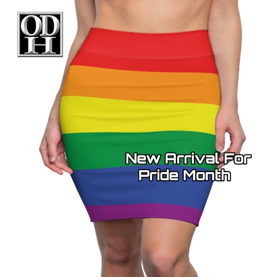 Rainbow bodycon skirt clearance