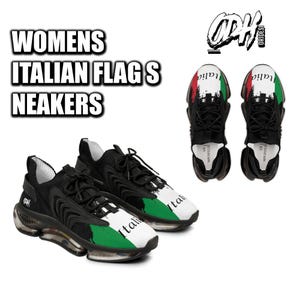 Womens Italian Flag Sneakers Italy Pride Walking Shoes Running Trainers Day Back To School