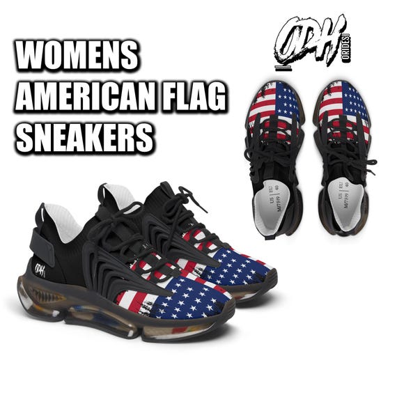 Baskets drapeau américain pour femmes, chaussures America USA