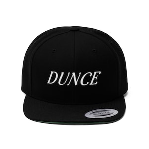 Dunce Cap, Dunce Hat, Dunce's Hat, Funny Gift, Gag Gift, Hat for Dummies, School Student Hat, Funny Hat, Flat Bill Hat, Black Hat, Dumb Hat image 1