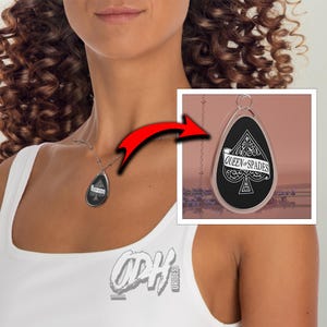 QOS Necklace, Queen of Spades Pendant, QOS Jewelry, Blacked, Snowbunny Accessories, QOS Chain, Qos Libertine Cuckold