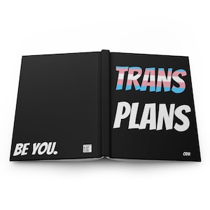 Transgender Journal, Trans Plans Lgbtq Hardcover Journal Matte, Transgender Diary, Trans Notebook, Transgender Flag, Trans Pride