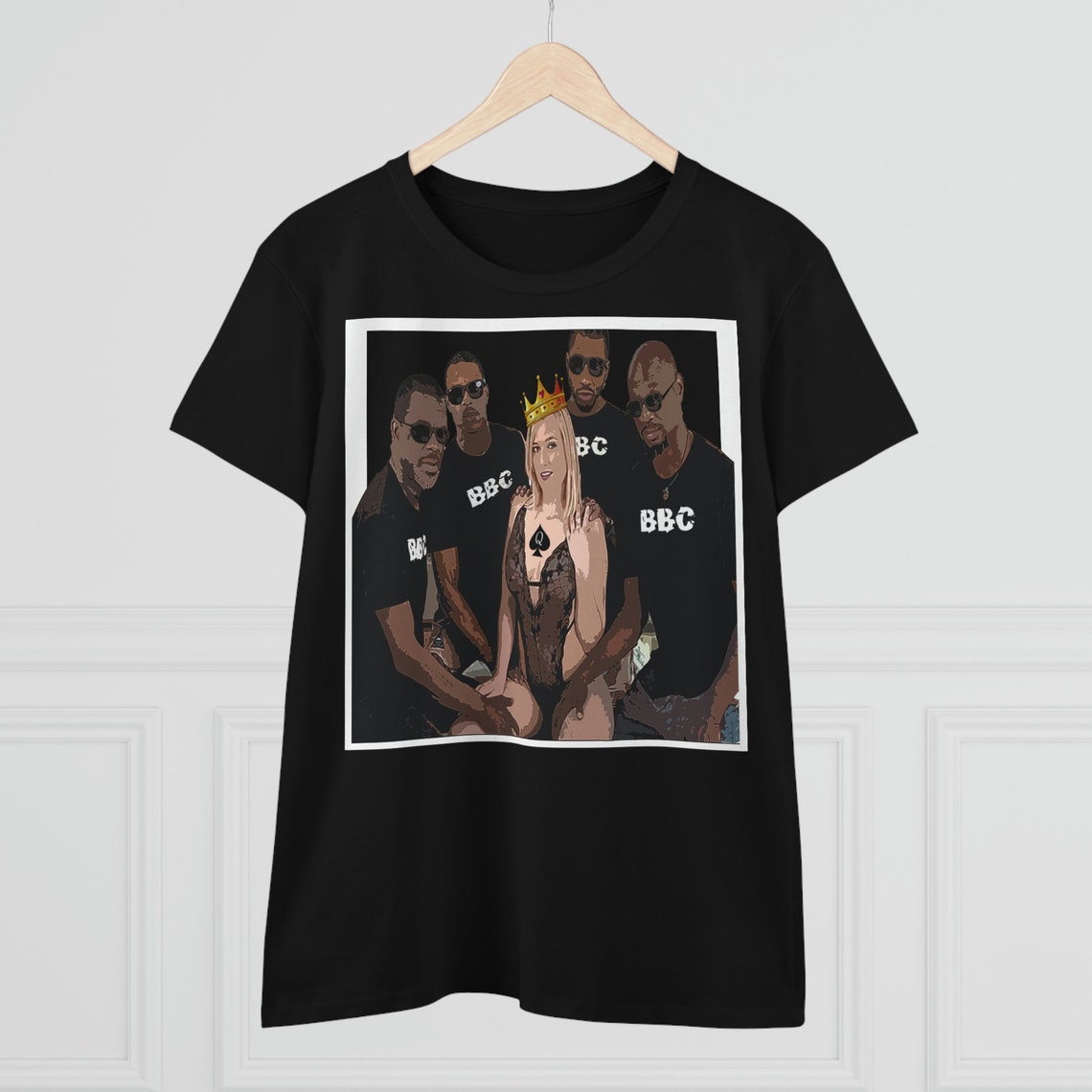 Queen of Spades T Shirt, QOS Shirt, Slut Wife, Cuckold, BBC Blacked