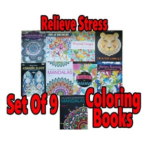 Coloring Books For Adults (Set of 9 Books)