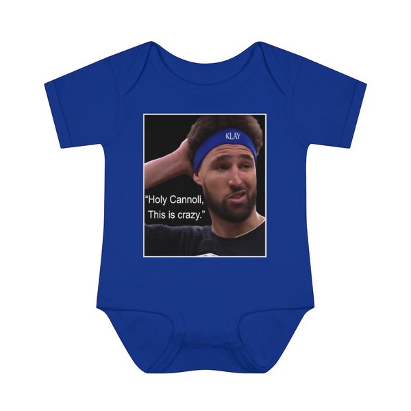 Holy Cannoli Onesie Infant Baby Rib Bodysuit Shirt, Klay Thompson Shirt, NBA Shirt, Golden State Warriors Shirt, Funny T Shirt