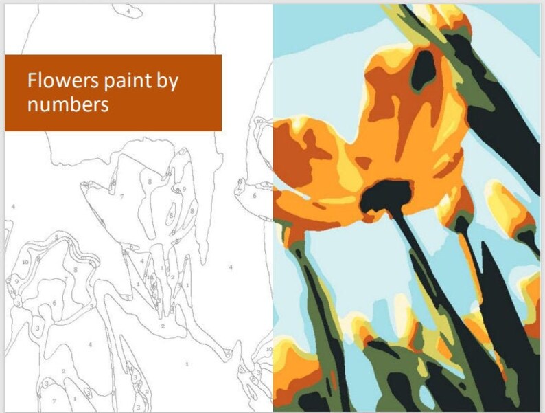 Paint by Number PDF 4 Printable Booklets X 9 Pages Each - Etsy
