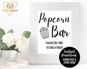 Popcorn Bar Sign