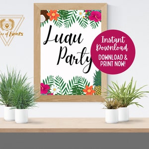 Luau Party Sign
