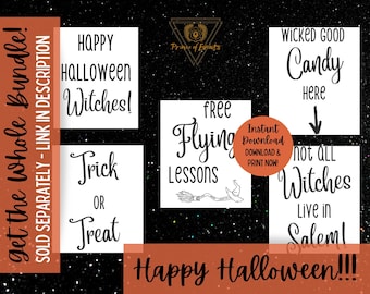 Paquete de letreros de Halloween 2