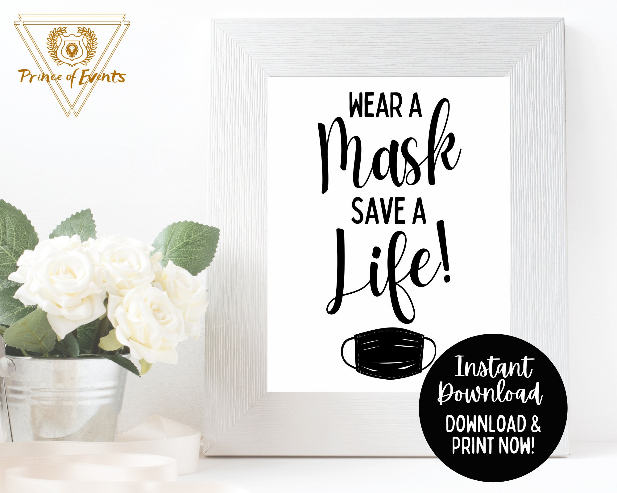 Pro Mask Sign March Wear a Mask Sign Bundle - Etsy