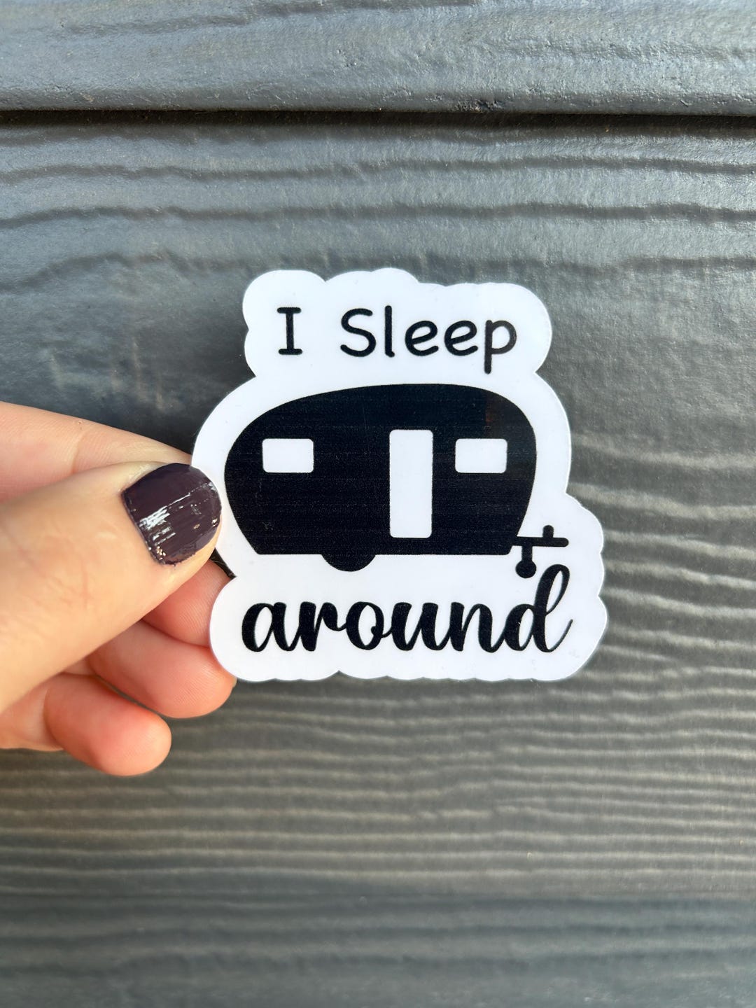 I Sleep Around Sticker, Vinyl Laminated Sticker, Laptop Sticker - Etsy