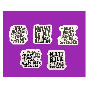 Matt Rife Stickers, Vinyl laminated sticker, Laptop Sticker, Funny